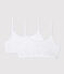 Lote de 2 sujetadores blancos de chica blanco ECUME