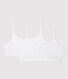Lote de 2 sujetadores blancos de chica