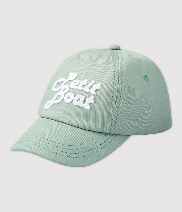 Gorra bordada de beb&eacute;. verde