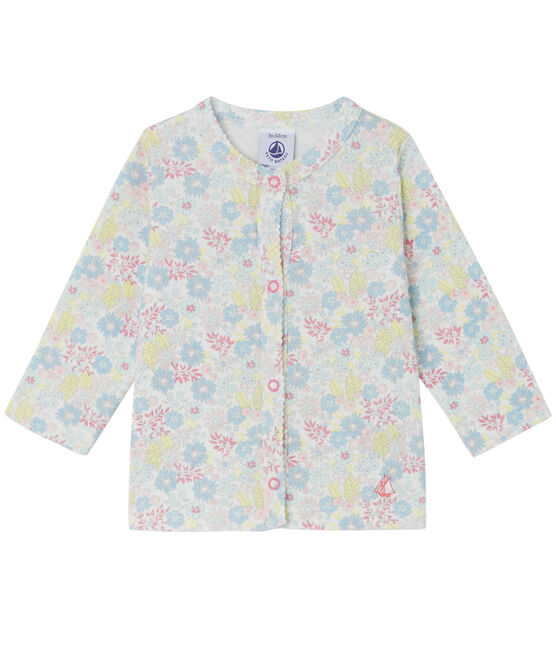 Cárdigan estampado para bebé niña blanco ECUME/blanco MULTICO