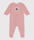 Pijama de terciopelo con abertura trasera para bebé