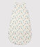 Saco de bebé con estampado de flores de algodón orgánico blanco MARSHMALLOW/blanco MULTICO