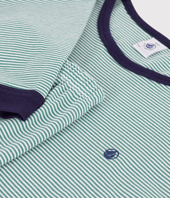 Pijama infantil de algodón a rayas ESTRAGON/ MARSHMALLOW