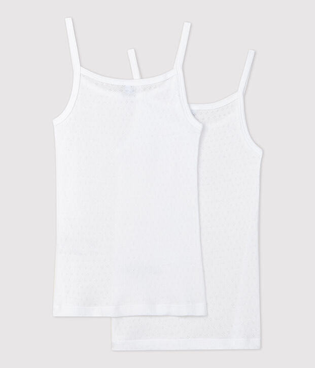 Lote de 2 camisas de tirantes caladas de chica multicolor
