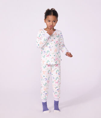 Pijama infantil de mulet&oacute;n con estampado de dragones