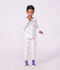 Pijama infantil de mulet&oacute;n con estampado de dragones blanco/multicolor