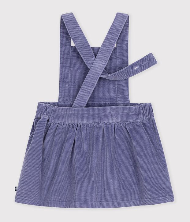 Vestido liso de pana sin mangas para beb&eacute; violeta