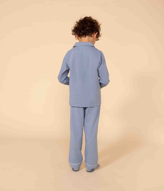 Pijama de punto para ni&ntilde;o azul