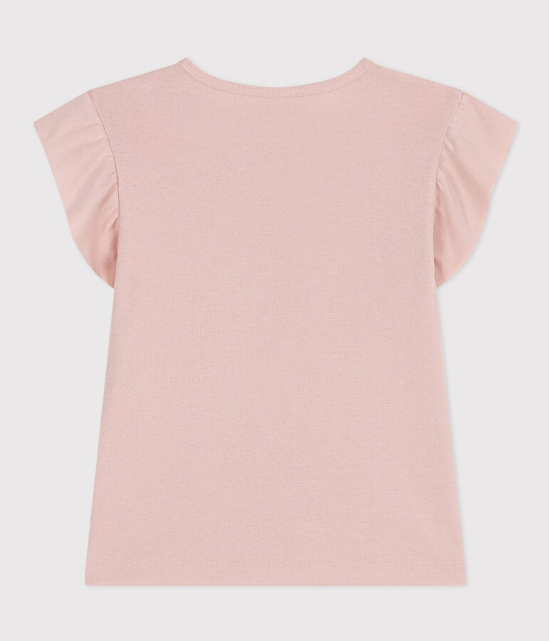 Camiseta de algod&oacute;n para ni&ntilde;a rosa