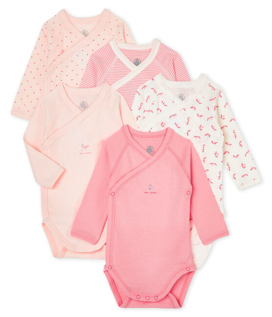 Lote de 5 bodies de manga para bebé 2 | Petit Bateau