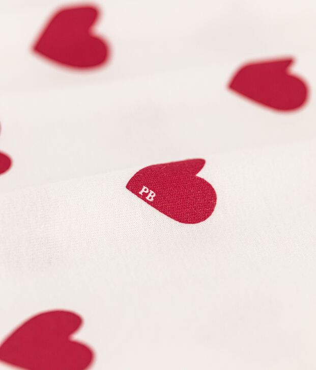 Camis&oacute;n de algod&oacute;n para mujer blanco/rojo