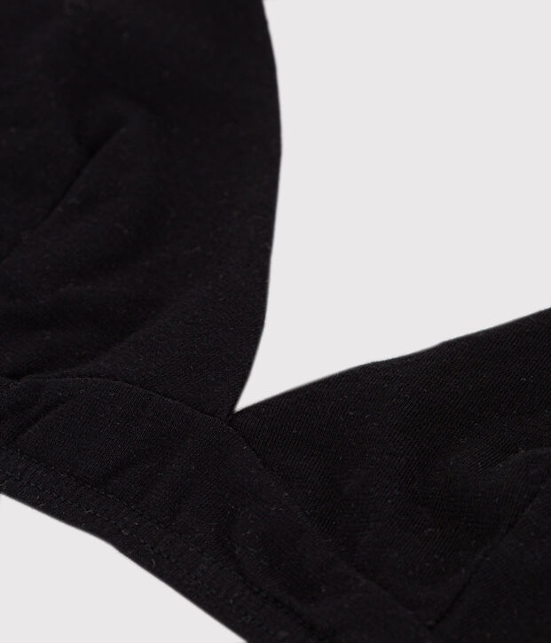 Sujetador de algod&oacute;n y elastano para mujer negro