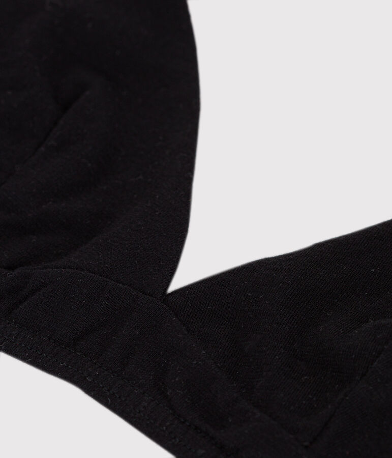 Sujetador de algod&oacute;n y elastano para mujer negro