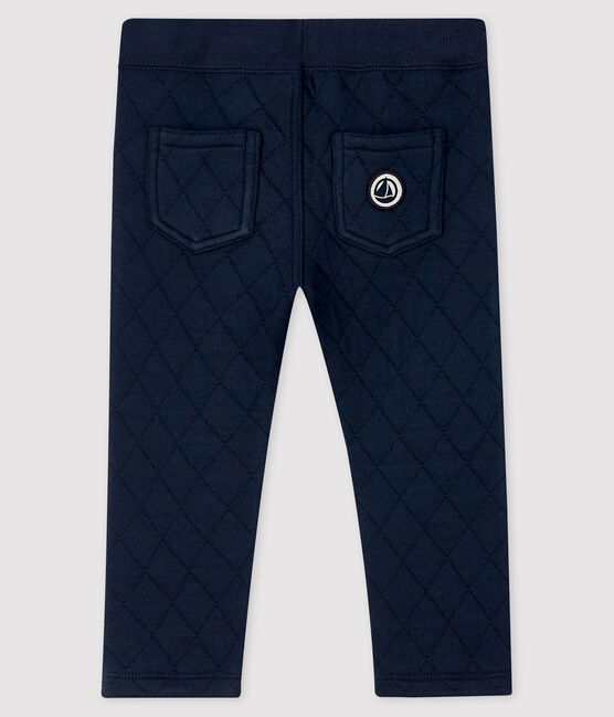 Pantalón de tejido túbico para bebé niño azul SMOKING