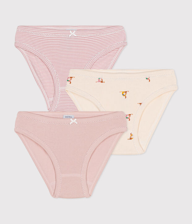 Juego de 3 braguitas de algod&oacute;n infantiles multicolor