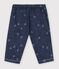 Pantal&oacute;n denim con estampado de barcos para beb&eacute; azul/crudo