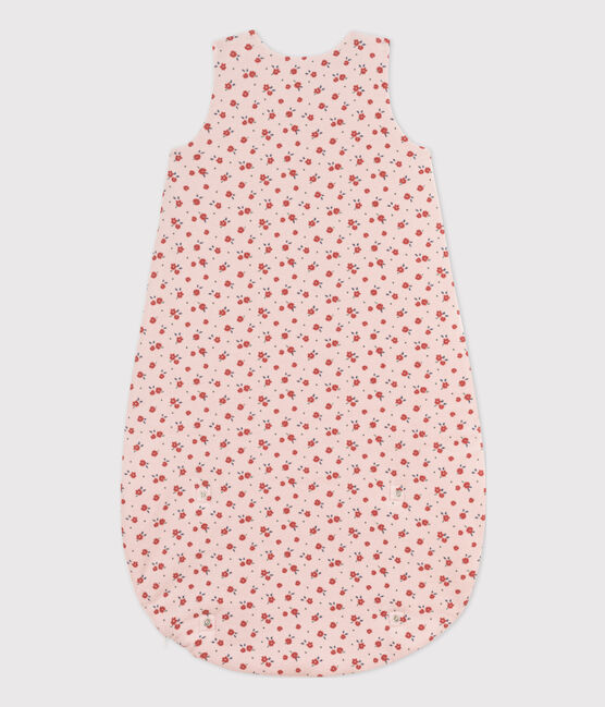 SACO DE TERCIOPELO TOG 2 CON FLOR PARA BEBÉ rosa SALINE/blanco MULTICO