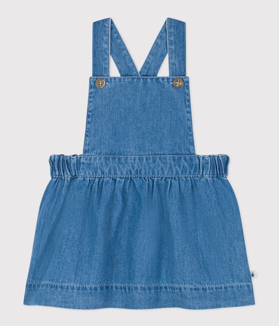 Vestido vaquero ligero sin mangas para bebé azul DENIM CLAIR