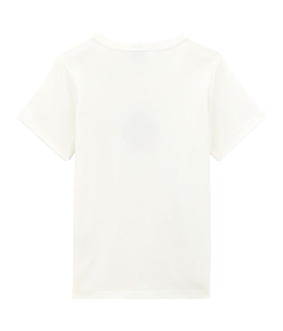 Camiseta de manga corta para niño blanco MARSHMALLOW
