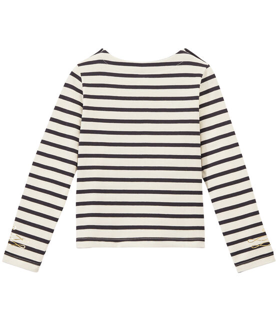 Marinera de manga larga con jersey gordo para niña blanco MARSHMALLOW/azul SMOKING
