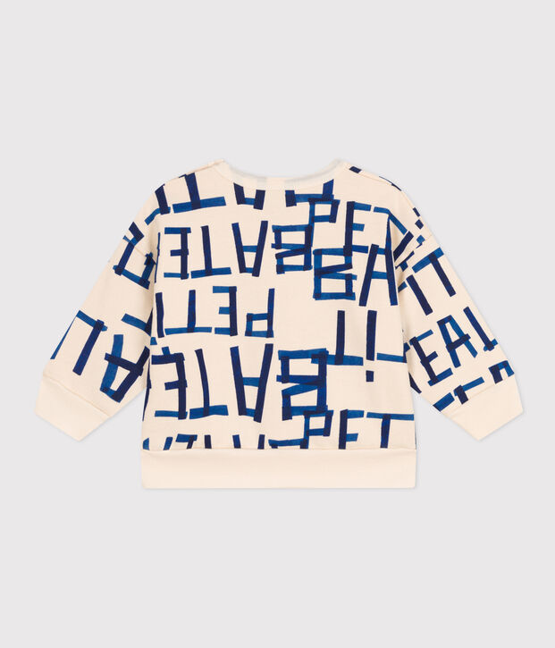 Sudadera de mulet&oacute;n estampada para beb&eacute; crudo/multicolor