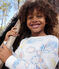 Pijama estampado infantil con motivo de nube y arcoíris de algodón  blanco MARSHMALLOW/blanco MULTICO