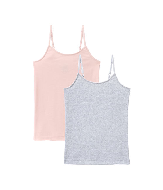 Pack de 2 camisetas de tirantes para niña variante 1