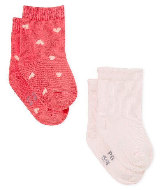 Lote de 2 pares de calcetines para bebé niña variante 2