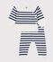 Conjunto tricotado de 2 piezas con rayas marineras para bebé azul MARSHMALLOW/ SOIR