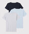 Lote de 3 camisetas de manga corta lisas de algodón ecológico de niño variante 1