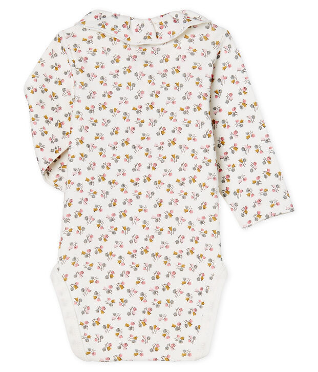 Body de nacimiento manga larga para beb&eacute; ni&ntilde;a de punto blanco/rosa/multicolor