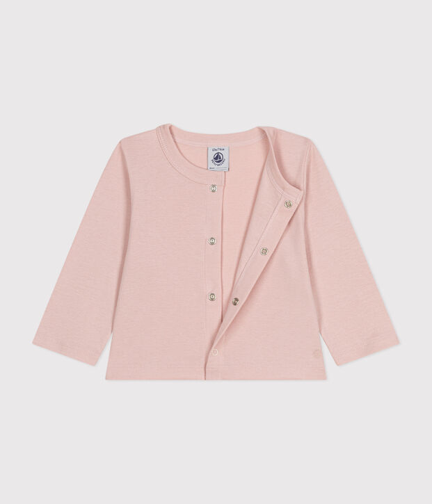 C&aacute;rdigan de algod&oacute;n para beb&eacute; rosa