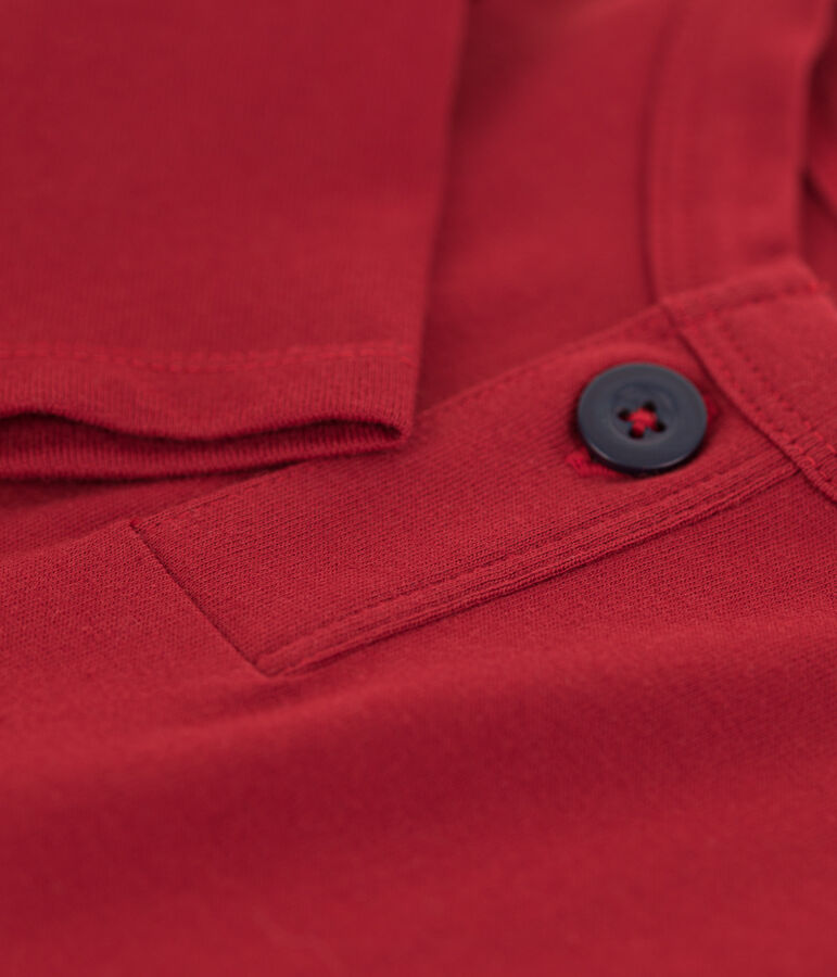 Camiseta de algod&oacute;n de manga larga para beb&eacute; rojo