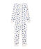 Buzo largo unisex de toalla de rizo picada muy cálido blanco MARSHMALLOW/azul MAJOR