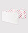 Protector de cuna de corazones rojos de bebé de canalé blanco MARSHMALLOW/rojo TERKUIT