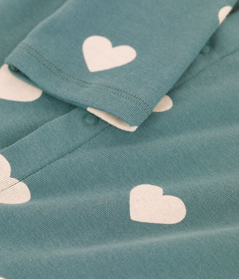 C&aacute;rdigan estampado de algod&oacute;n de ni&ntilde;a verde BRUT/blanco AVALANCHE