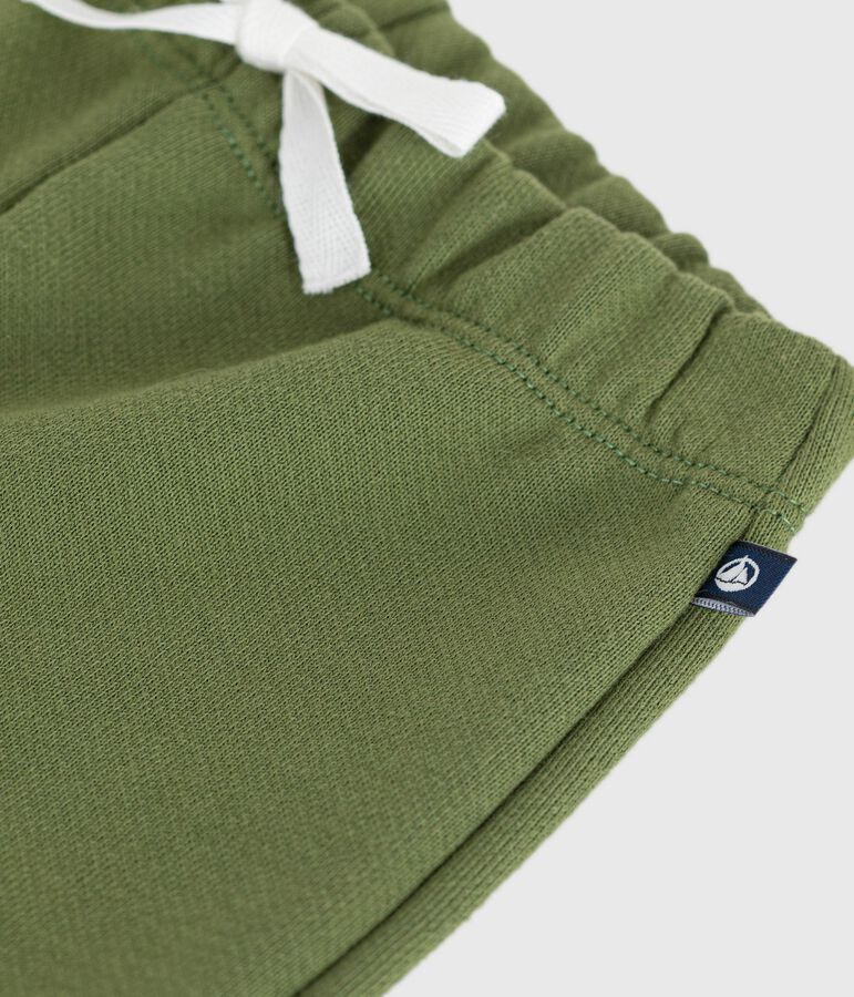 Pantal&oacute;n de jogging liso de algod&oacute;n para beb&eacute; verde OLIVINE