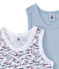 Lote de 2 camisetas sin mangas para niño blanco LOT