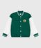 Chaqueta teddy infantil lisa de algodón verde EVERGREEN/ MILK