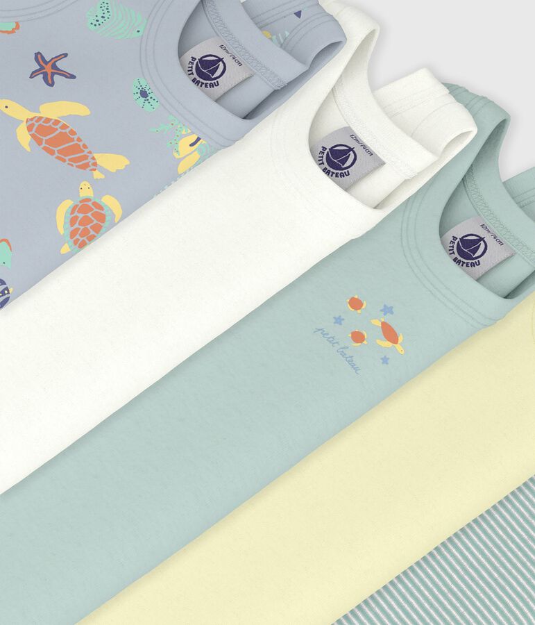 Juego de bodies de algod&oacute;n sin mangas con estampado para beb&eacute; multicolor