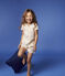 Pijama corto con estampado de frutas de verano de niña de algodón ecológico blanco MARSHMALLOW/blanco MULTICO