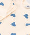 Pijama infantil de felpa cepillada con estampado de corazones azul AVALANCHE/ BEACH