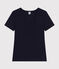 Camiseta Iconique de manga corta de punto liso para mujer azul SMOKING