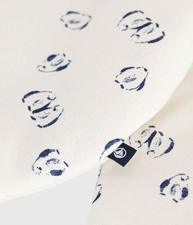 Mono de algod&oacute;n enguatado con estampado de ping&uuml;inos para beb&eacute; azul/azul
