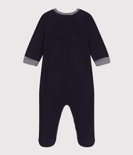 Pijama de rizo para bebé  azul SMOKING