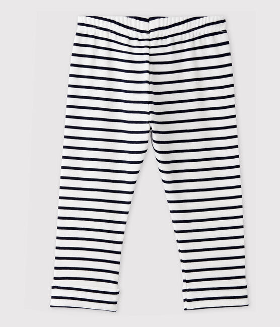 Pantalón de algodón de bebé niño/niña blanco MARSHMALLOW/azul SMOKING