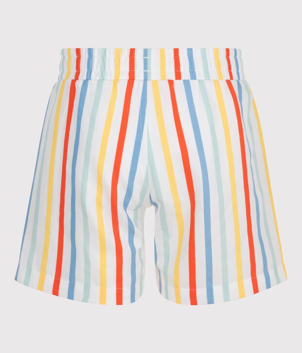 Ba&ntilde;ador infantil a rayas blanco/multicolor
