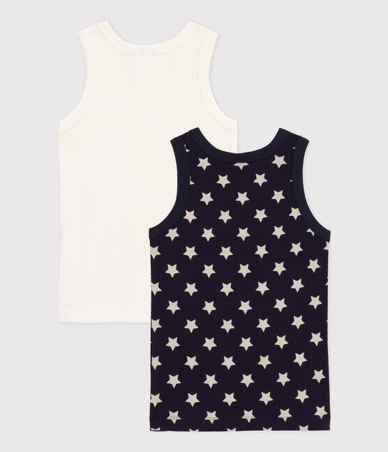 Juego de 2 camisetas de tirantes de algodón con estrellas para niño variante 1
