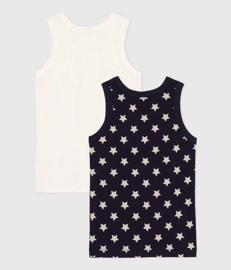 Juego de 2 camisetas de tirantes de algod&oacute;n con estrellas para ni&ntilde;o multicolor