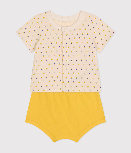 Conjunto de 2 piezas de jersey ligero para bebé blanco AVALANCHE/ MULTICO